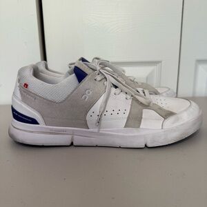 On The Roger Clubhouse 48.98957 Men's 12 Shoes White Gray Indigo Lace Up Sneaker